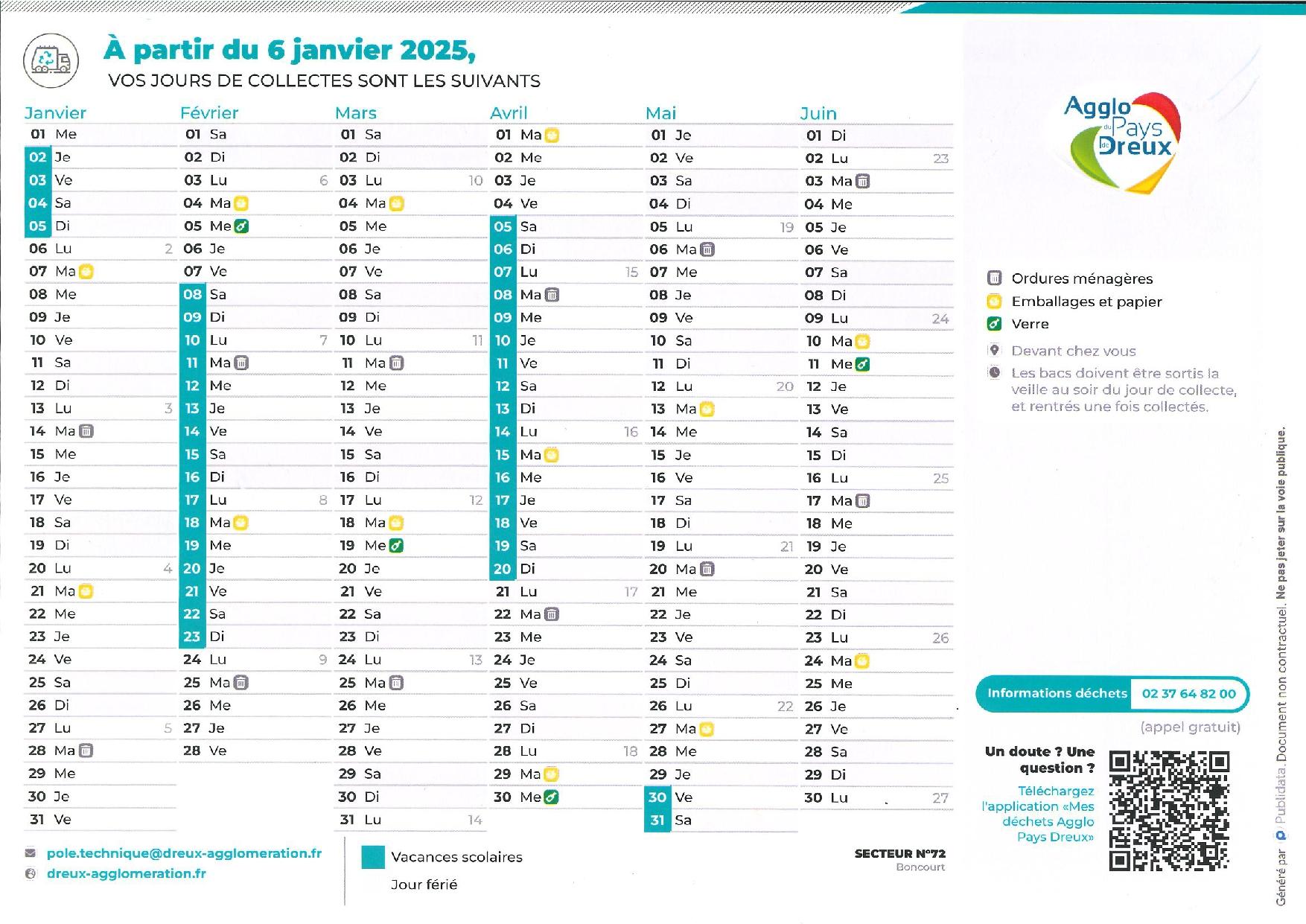 Calendrier 2025